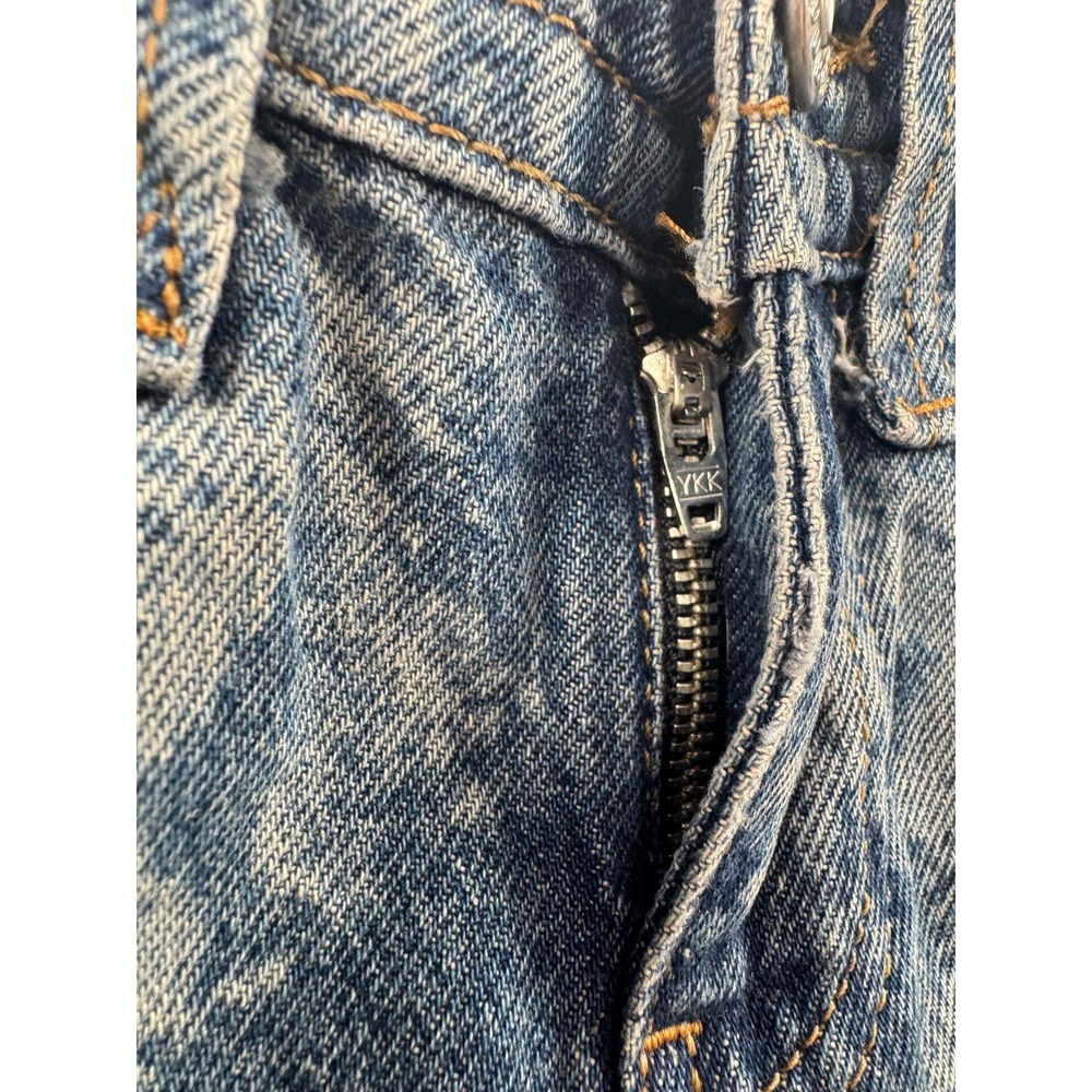 BDG Urban Outfitters Womens Snake Print Straight Leg Jeans Blue Acid Wash Denim - Picture 11 of 14